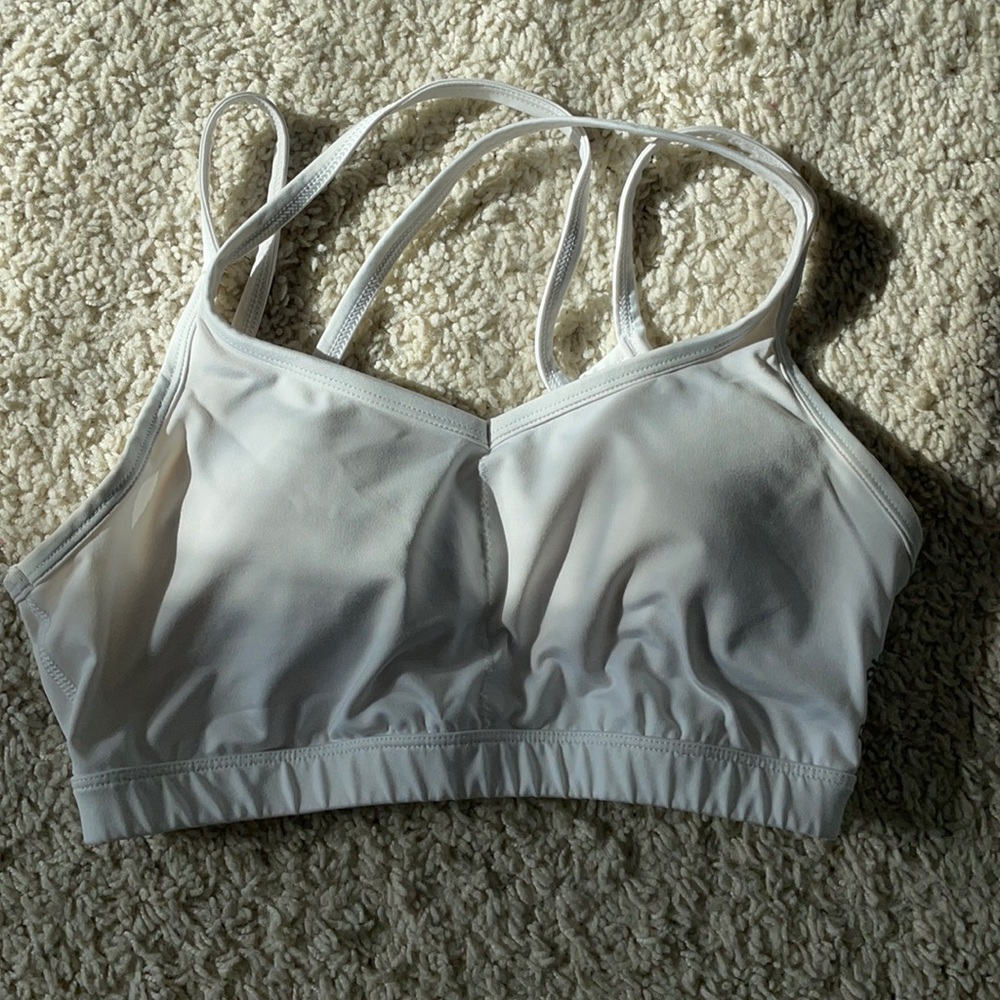 Reebok white sports bra